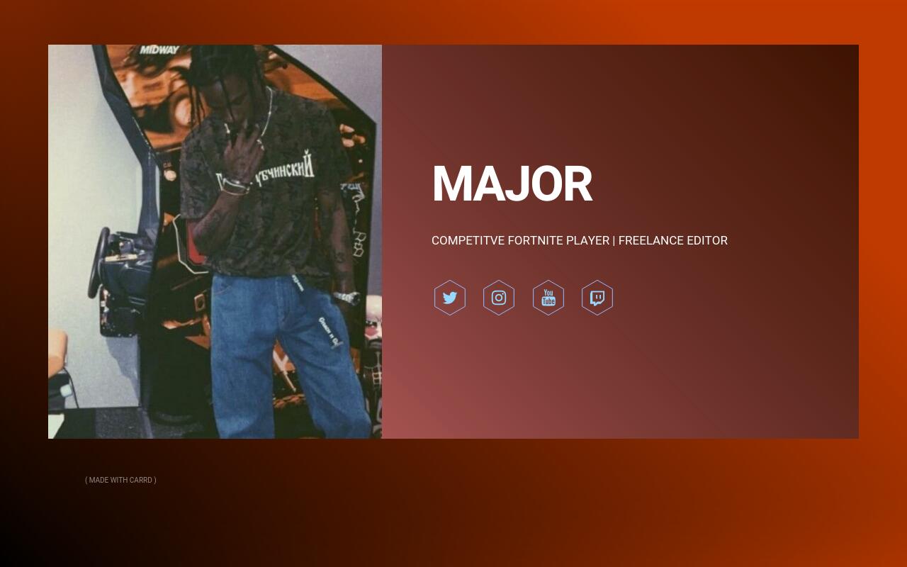 Carrd profile picture for @major
